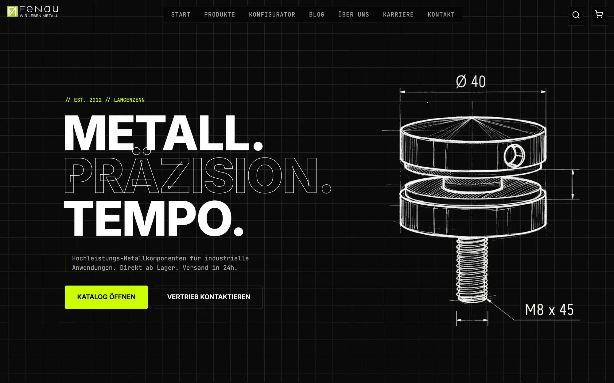 FeNau — Corporate Website — Referenz