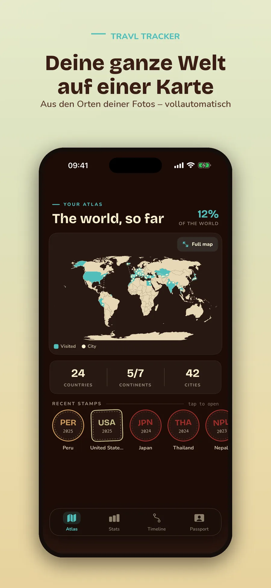 Travl Tracker — iOS App — Referenz