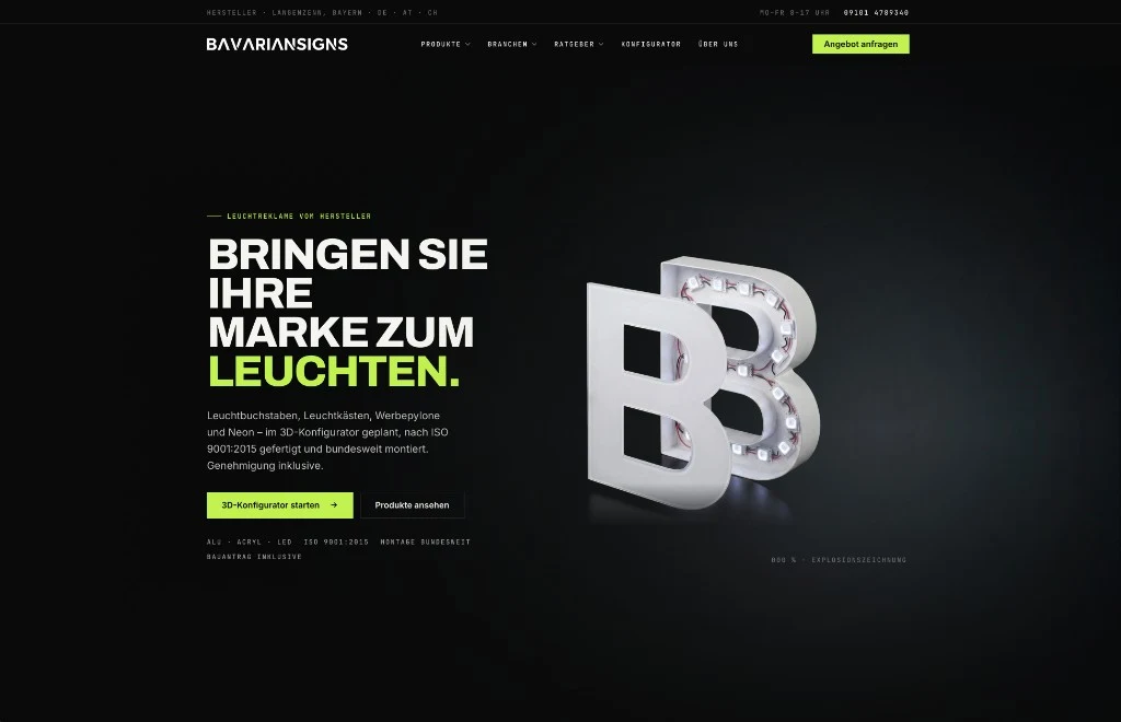 Bavarian Signs — SEO-Plattform — Referenz